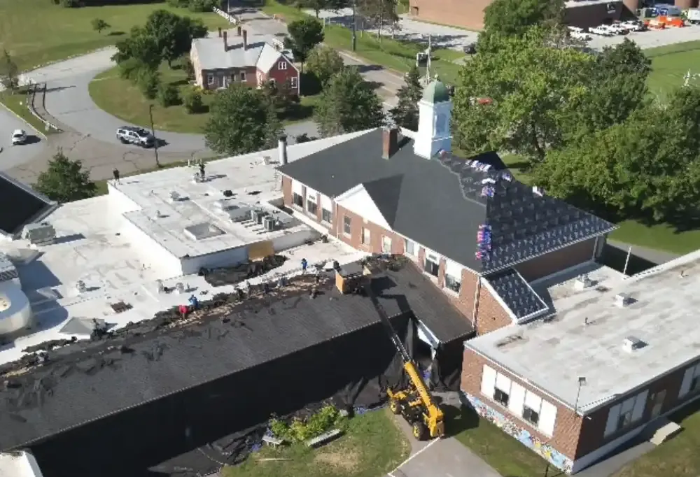 Commercial Gray Shingle Roof Installation H